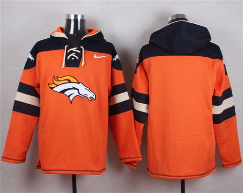 Nike Broncos Blank Orange Player Pullover NFL Hoodie - Click Image to Close